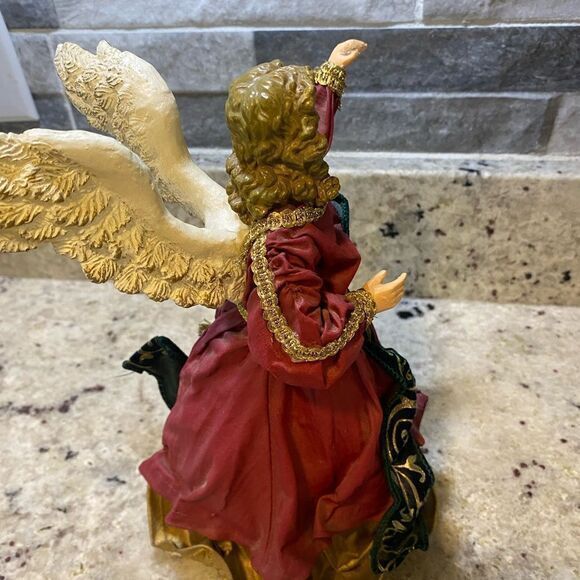 Vintage Paper Mache Christmas Angel Tree Topper - Picture 3 of 5